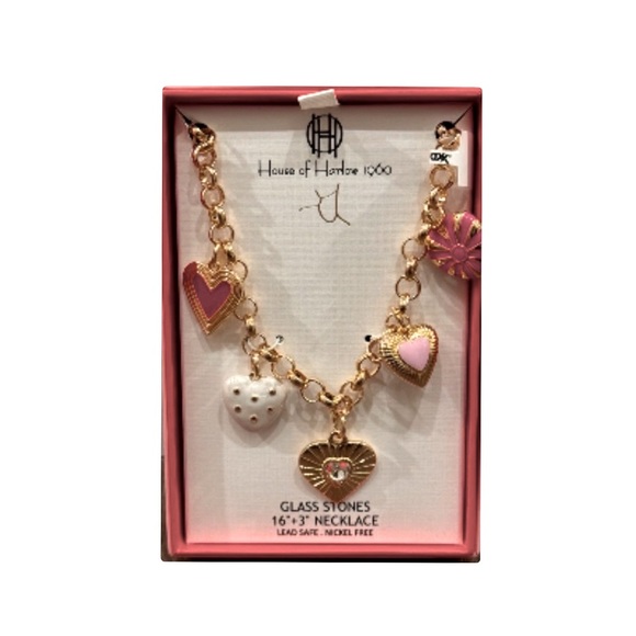 NWT ⚜️💖⚜️ House of Harlow 1960 Hearts Charms Necklace - Picture 5 of 9